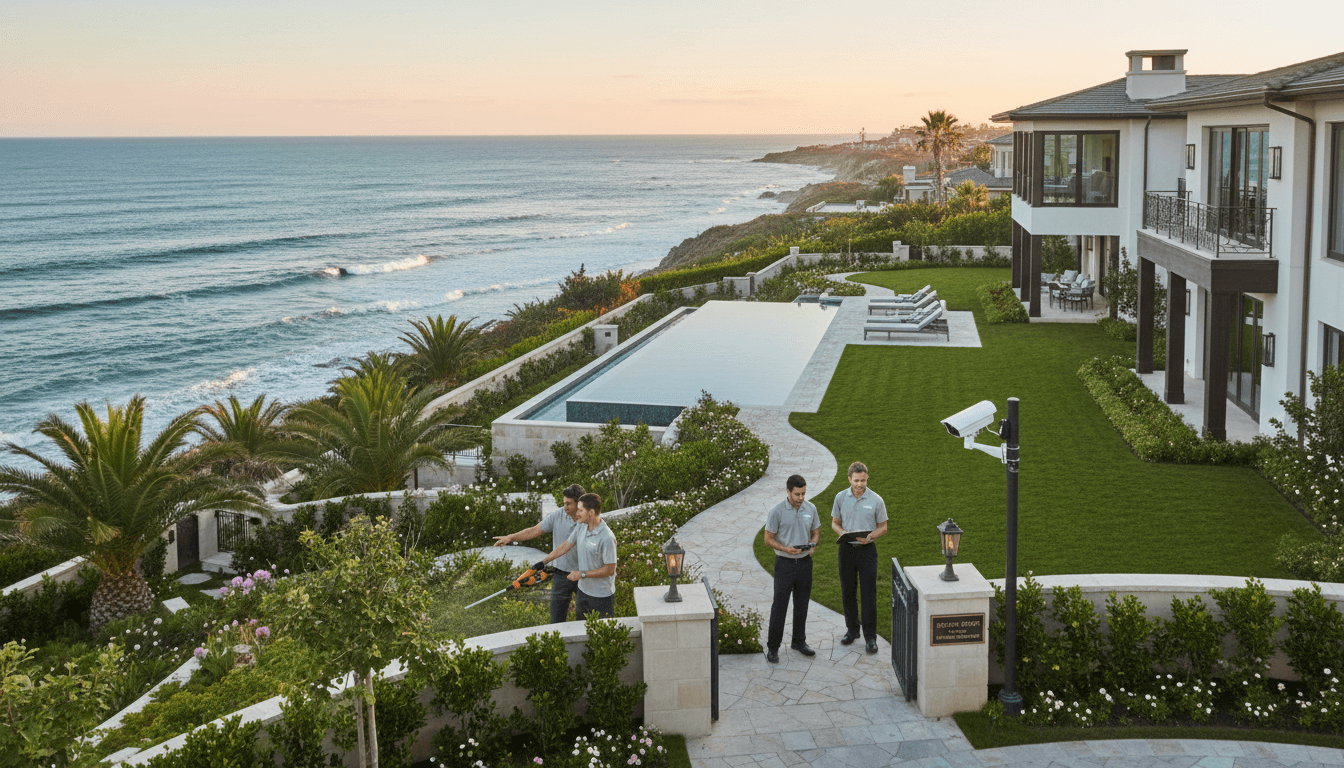 Elegant coastal estate in Myrtle Beach with well-maintained landscaping and sophisticated architecture